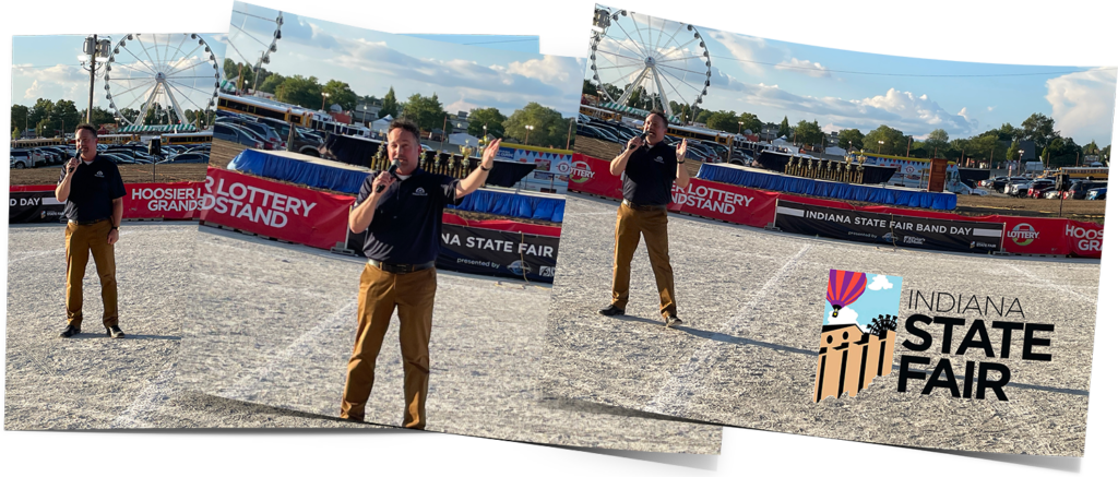 Indiana State Fair Band Day Sweet 16 host and emcee Fran Kick