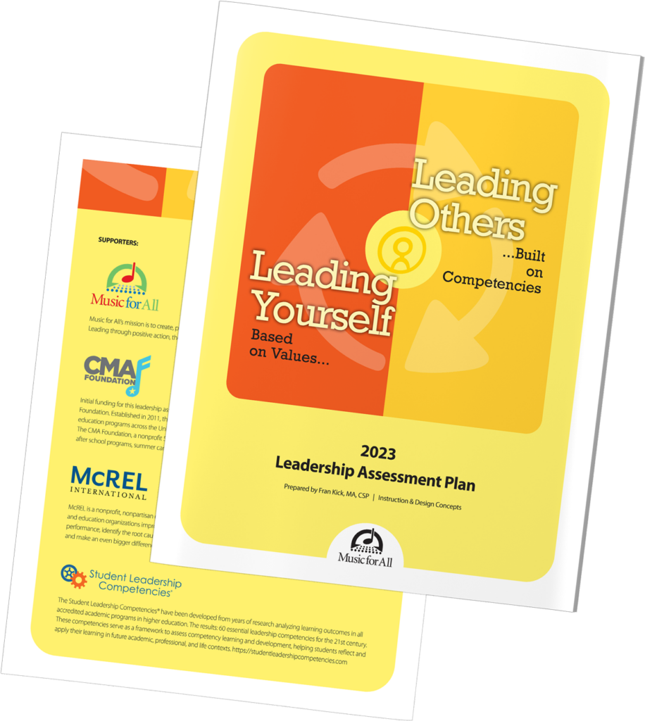 Music for All Leadership Assessment Plan front and back covers