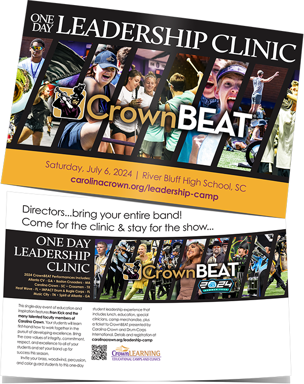 Carolina Crown One-Day Leadership Clinic postcards