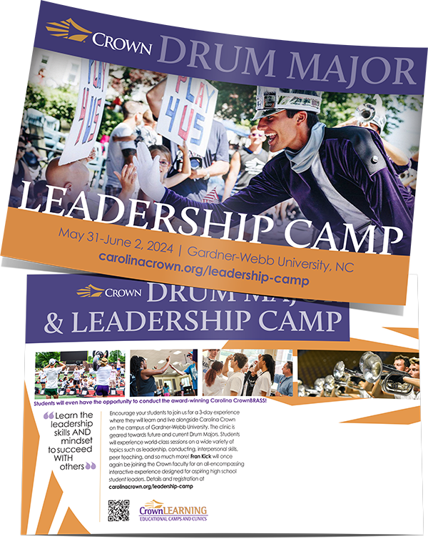 Carolina Crown Drum Major Leadership Camp postcards